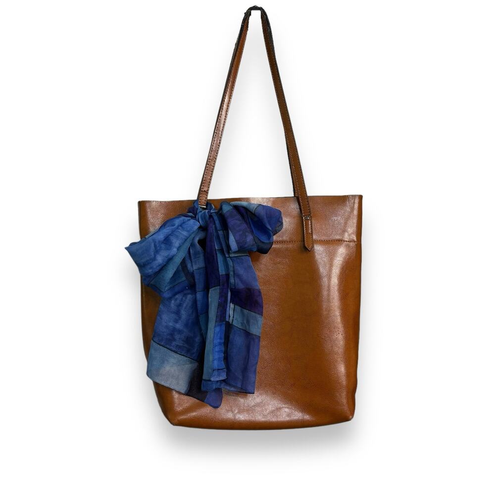 Blue Color Block Rectangle Scarf - image 1